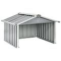 vidaXL Prístrešok na robotickú kosačku 92x97x63 cm oceľový sivý