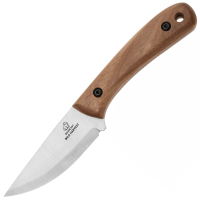 Beavercraft BSH7 Bushcraft Knife Wild Harvest outdoorový nôž 9 cm, orechové drevo, kožené puzdro