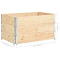 vidaXL Paletové nástavce 3 ks 50x100 cm borovicový masív