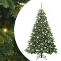 vidaXL Umelý vianočný stromček s 300 LED-i Zelená 180 cm PE a PVC
