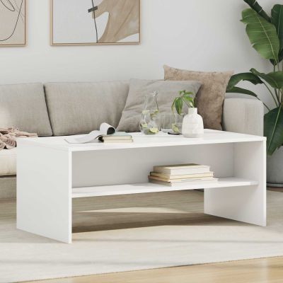 vidaXL Konferenčný stolík Biela 100 x 50 x 40 cm Kompozitné drevo