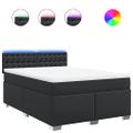 vidaXL Boxspring posteľ s matracom čierna 140x200 cm umelá koža