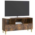 vidaXL TV skrinka 102 x 34,5 x 50 cm Dymový dub Kompozitné drevo