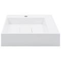 vidaXL Umývadlo z minerálneho/mramoroveho odliatku 50x50x12,3 cm biele