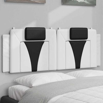 vidaXL Vankúš na čelo postele Viana bielo-čierny 120 cm umelá koža
