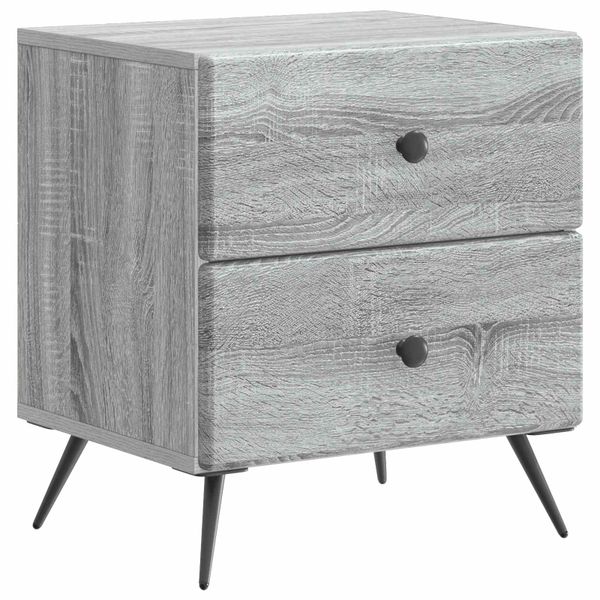 vidaXL Nočný stolík Sivá sonoma 43 x 34,5 x 47,5 cm Kompozitné drevo