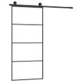 vidaXL Posuvné dvere s kovaním ESG sklo a hliník 90x205 cm