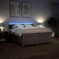 vidaXL Boxspring posteľ s matracom sivohnedý 200x200 cm látka