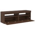 vidaXL TV skrinky 2 ks s LED, tmavý dub 60x35x40 cm
