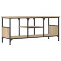 vidaXL TV skrinka dub sonoma 100x35x45 cm spracované drevo a železo