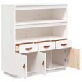 vidaXL Vysoká skrinka biela 100x40x108,5 cm masívna borovica