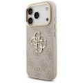 Guess 4G Big 4G Classic Logo Big Strap Metal Buttons case for iPhone 17 Pro pink