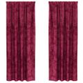 vidaXL Sametové závesy 2 ks Víno červené 260 x 140 cm Zamat