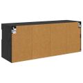 vidaXL TV nástenná skriňa 100 x 30 x 40 cm Čierny dub Kompozitné drevo