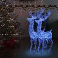 vidaXL XXL Akrylové vianočné soby 250 LED 2 ks 180 cm modré