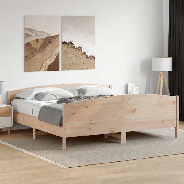 vidaXL Posteľ bez matraca 180x200 cm masívna borovica