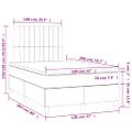 vidaXL Posteľný rám boxsping s matracom tmavozelený 120x200 cm zamat