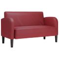 vidaXL Loveseat pohovka vínová červená 110 cm umelá koža