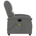 vidaXL Masážne kreslo s polohovacím mechanizmom, tmavosivá látka