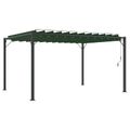 vidaXL Gazebo s lamelovou strechou 3 x 4 x 2,14 m Zelená