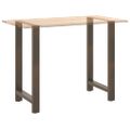 vidaXL Nohy barového stola, prírodná oceľ, 2 ks, 60 x (100-101) cm, oceľ