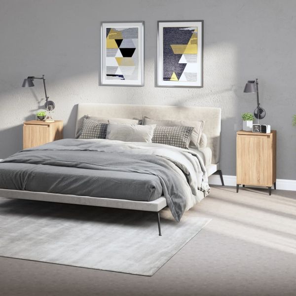 vidaXL Nočné stolíky 2 ks dub sonoma 40x35x70 cm spracované drevo