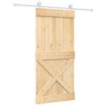 vidaXL Posuvné dvere Prírodná a biela 95 x 210 cm