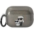 Obal Karl Lagerfeld pre AirPods Pro 2 KLAP2HNKCTGK čierny TPU Glitter NFT Karl&Choupette