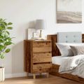vidaXL Nočná skrinka Old Wood 40x35x69 cm Engineered Wood