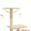 vidaXL Škrabadlo pre mačky so sisalovými stĺpikmi 230-250 cm béžové