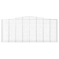 vidaXL Oblúkové gabiónové koše 2ks 400x50x160/180cm pozinkované železo