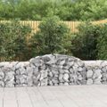 vidaXL Oblúkový gabionový kôš 6 ks 300x50x60/80 cm pozinkované železo