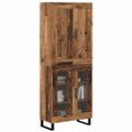 vidaXL Highboard 2 ks Staré drevo 69,5 x 34 x 180 cm