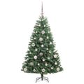 vidaXL Umelý Sklápací Vianočný Stromček Zelená 120 cm PVC a kov