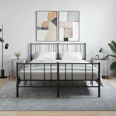 vidaXL Nočné stolíky 2 ks sivý dub sonoma 40x40x50 cm kompozitné drevo