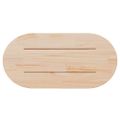 vidaXL Stolová doska biela 80x40x2,5 cm masívna borovica oválna