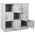 vidaXL Uzamykacie skrinky 5 ks bledosivé a modré 90x45x92,5 cm oceľové