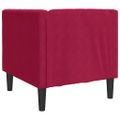 vidaXL Pohovka Chesterfield vínovo-červená zamat