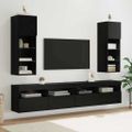 vidaXL Nástenný TV kabinet 30,5 x 30 x 90 cm Čierny dub