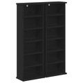vidaXL CD Skrinka 2 ks Čierny dub 60 x 17 x 92 cm Kompozitné drevo