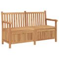 vidaXL Záhradná lavička s dverami 150 x 60 x 90 cm Husté teakové drevo