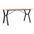 vidaXL Jedálenský stolík v tvare Y 140x80x75,5 cm borovica a oceľ