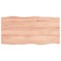 vidaXL Stolová doska svetlohnedá 80x40x(2-4)cm ošetrený masív hrany