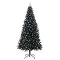 vidaXL Vianočný stromček Čierna 240 cm PVC