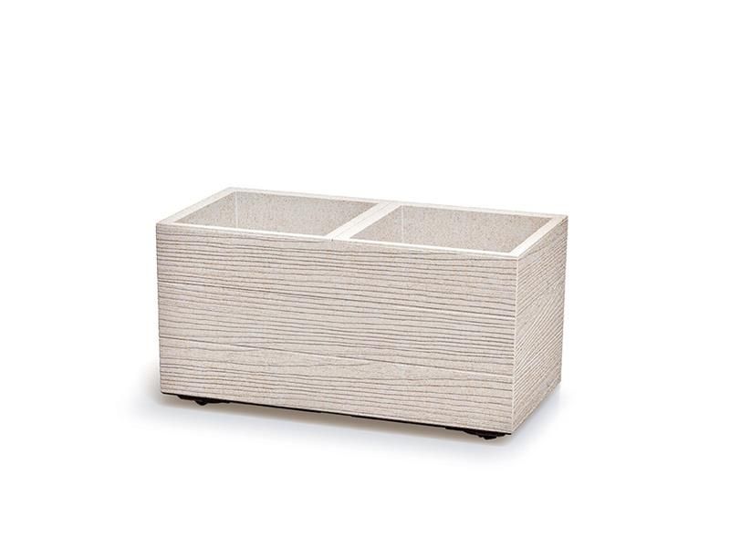Kvetináč MADERA CASE ECO WOOD biely 57,7cm