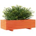 vidaXL Záhradný kvetináč voskovohnedý 90x40x26,5 cm masívna borovica