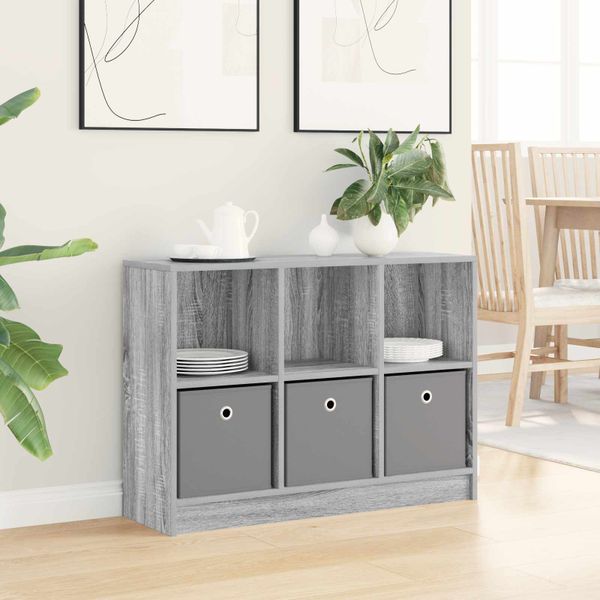 vidaXL Servírovacia skriňa Sivý Sonoma 88,5 x 27,5 x 63,5 cm