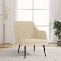 vidaXL Kreslo krémové 63x76x80 cm látka