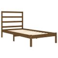 vidaXL Posteľný rám medový drevený masív 75x190cm malé jednolôžko