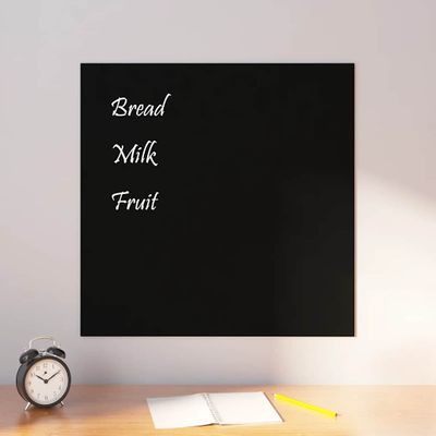 vidaXL Nástenná magnetická tabuľa čierna 60x60 cm tvrdené sklo